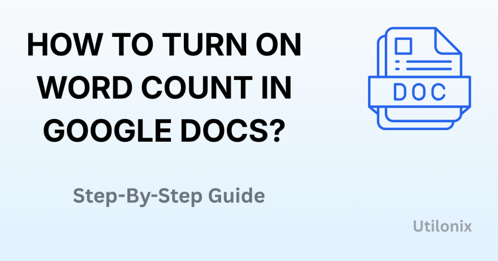 How To Turn On Word Count In Google Docs?